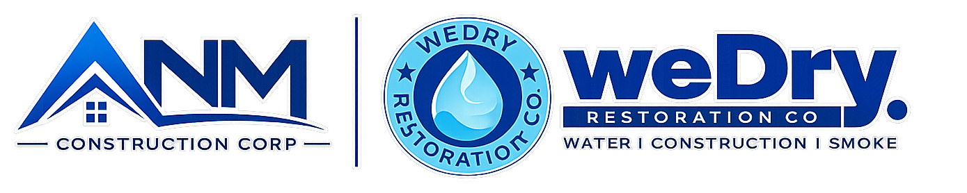 ANM Construction Corp and WeDry Restoration Co logo